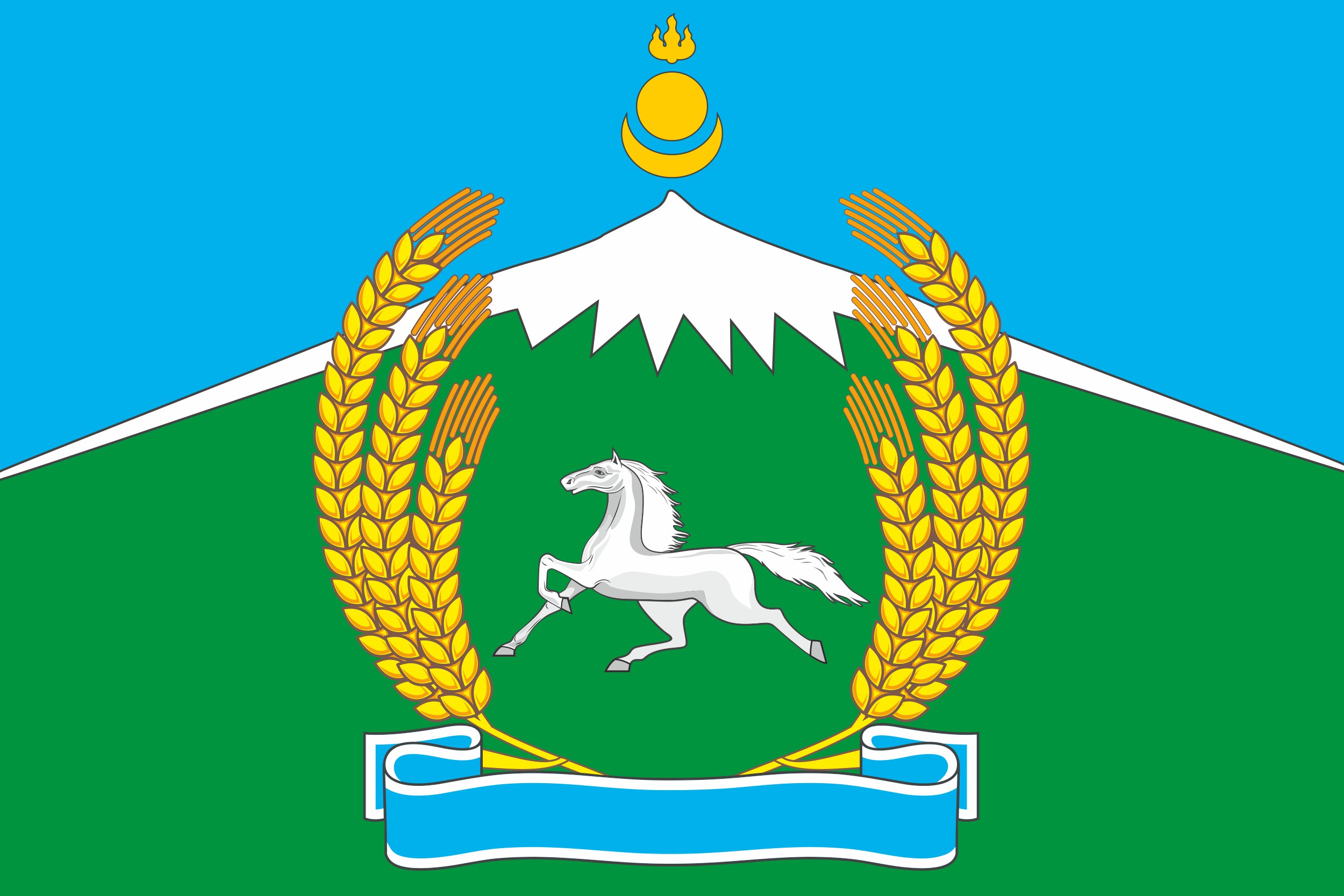 Флаг Курумканского района.